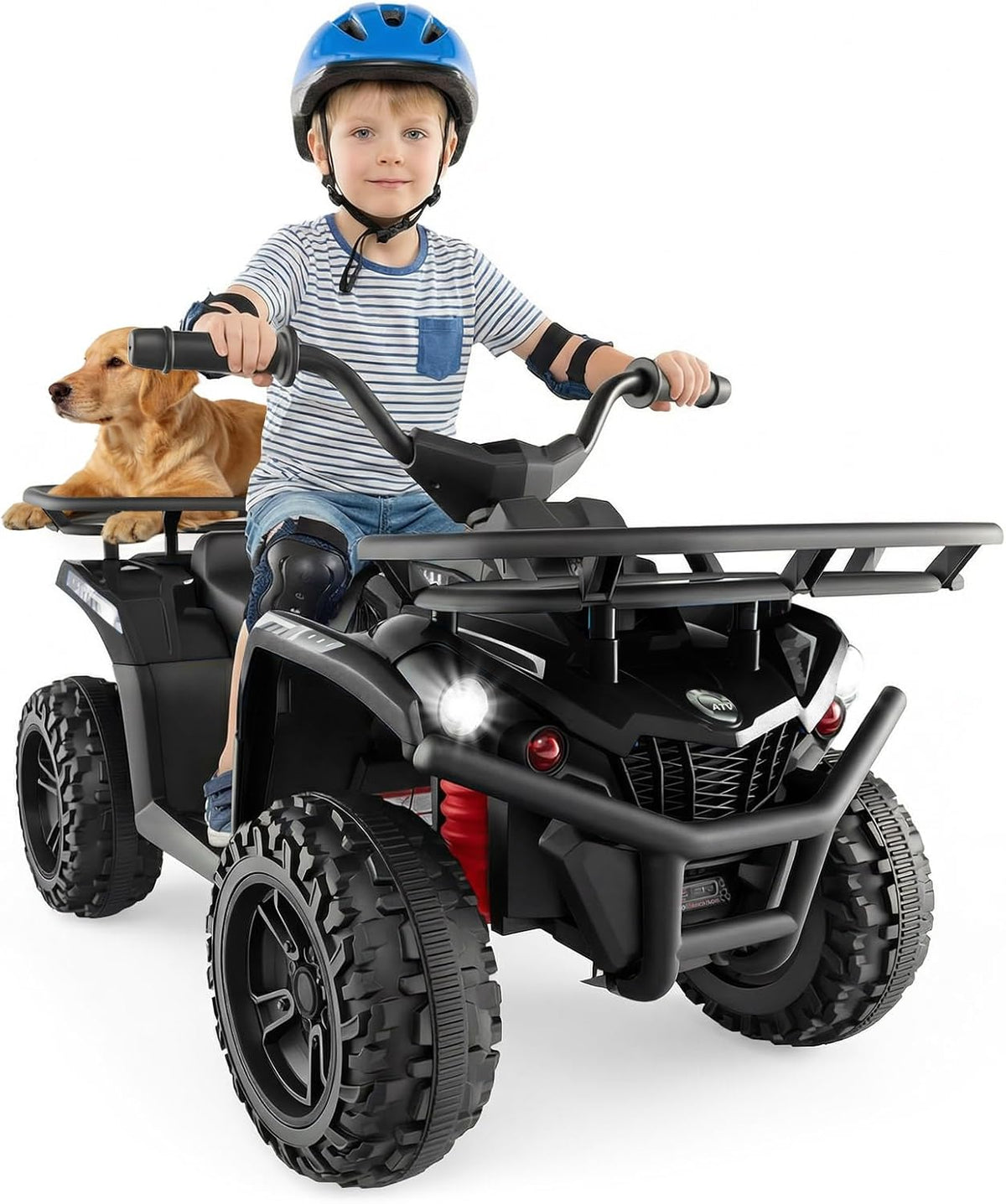OLAKIDS 24V Kids ATV Quad Ride On Car for Boys Girls Ages 3+