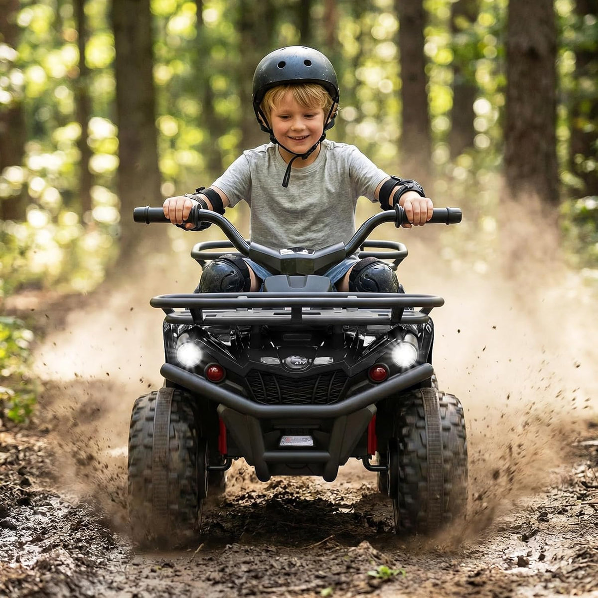OLAKIDS 24V Kids ATV Quad Ride On Car for Boys Girls Ages 3+