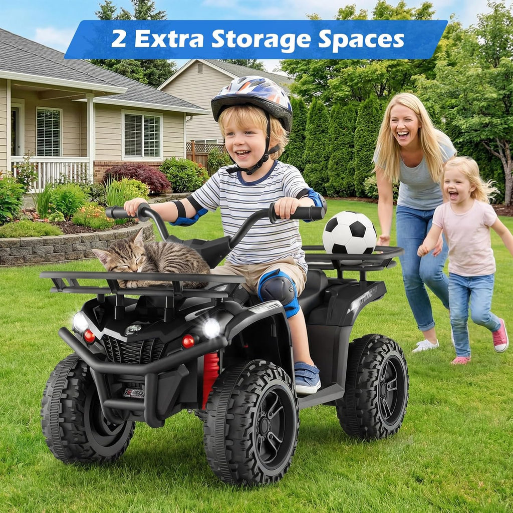 OLAKIDS 24V Kids ATV Quad Ride On Car for Boys Girls Ages 3+