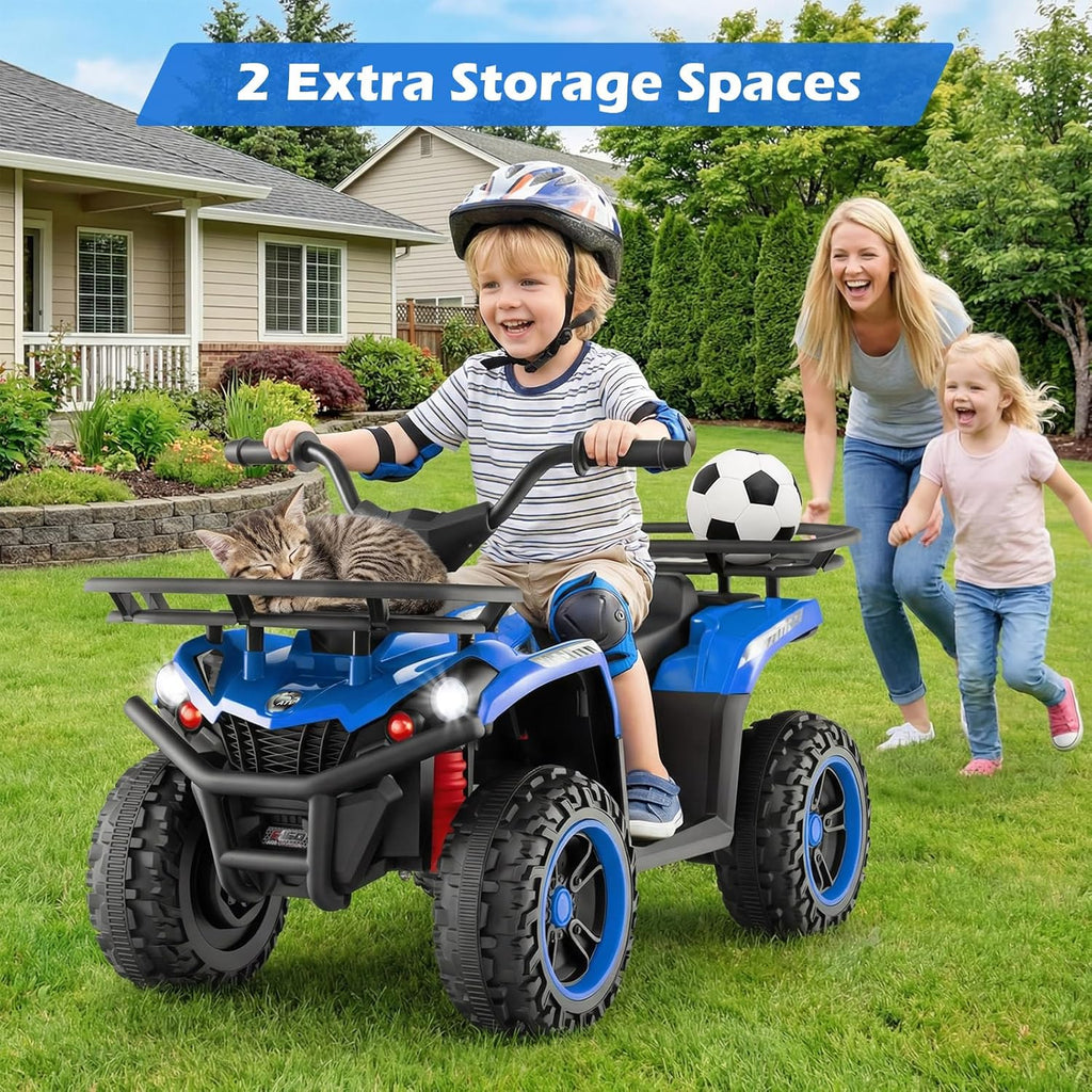 OLAKIDS 24V Kids ATV Quad Ride On Car for Boys Girls Ages 3+