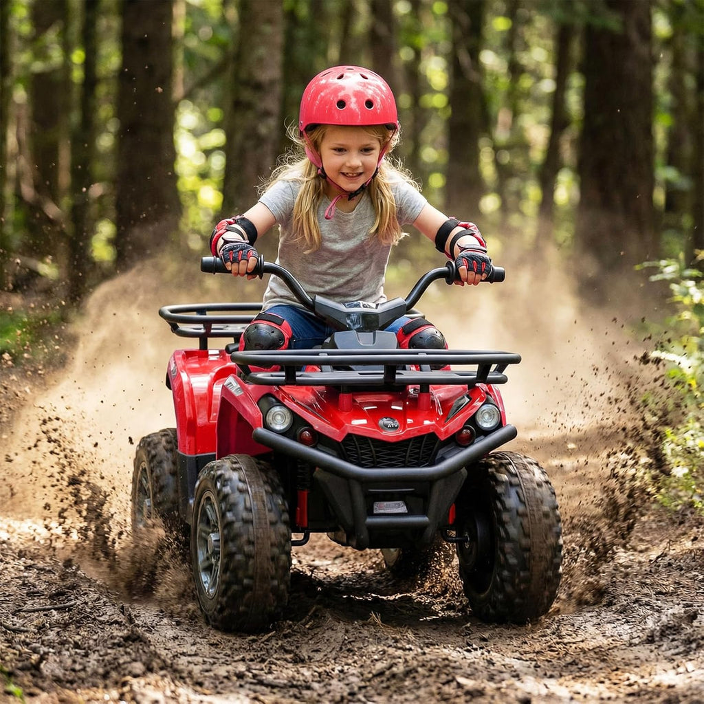 OLAKIDS 24V Kids ATV Quad Ride On Car for Boys Girls Ages 3+