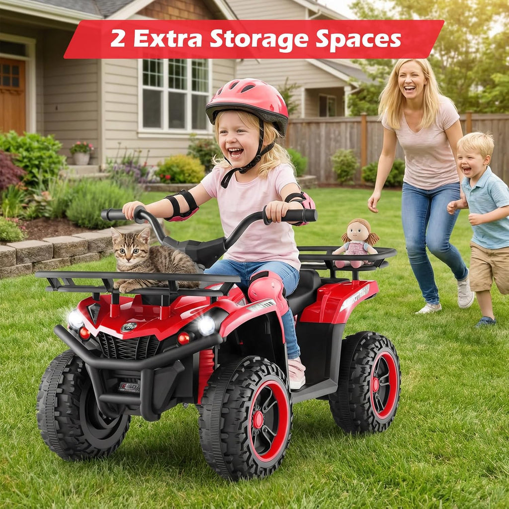 OLAKIDS 24V Kids ATV Quad Ride On Car for Boys Girls Ages 3+