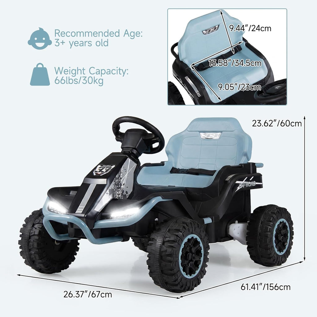 OLAKIDS 24V Ride On Toys for Big Kids Aged 3+ with Detachable Trailer