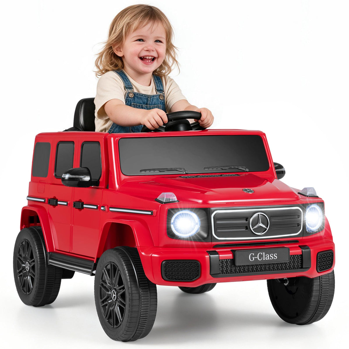 OLAKIDS 12V Licensed Mercedes-Benz G580 Electric Car for Kids 3+ Y