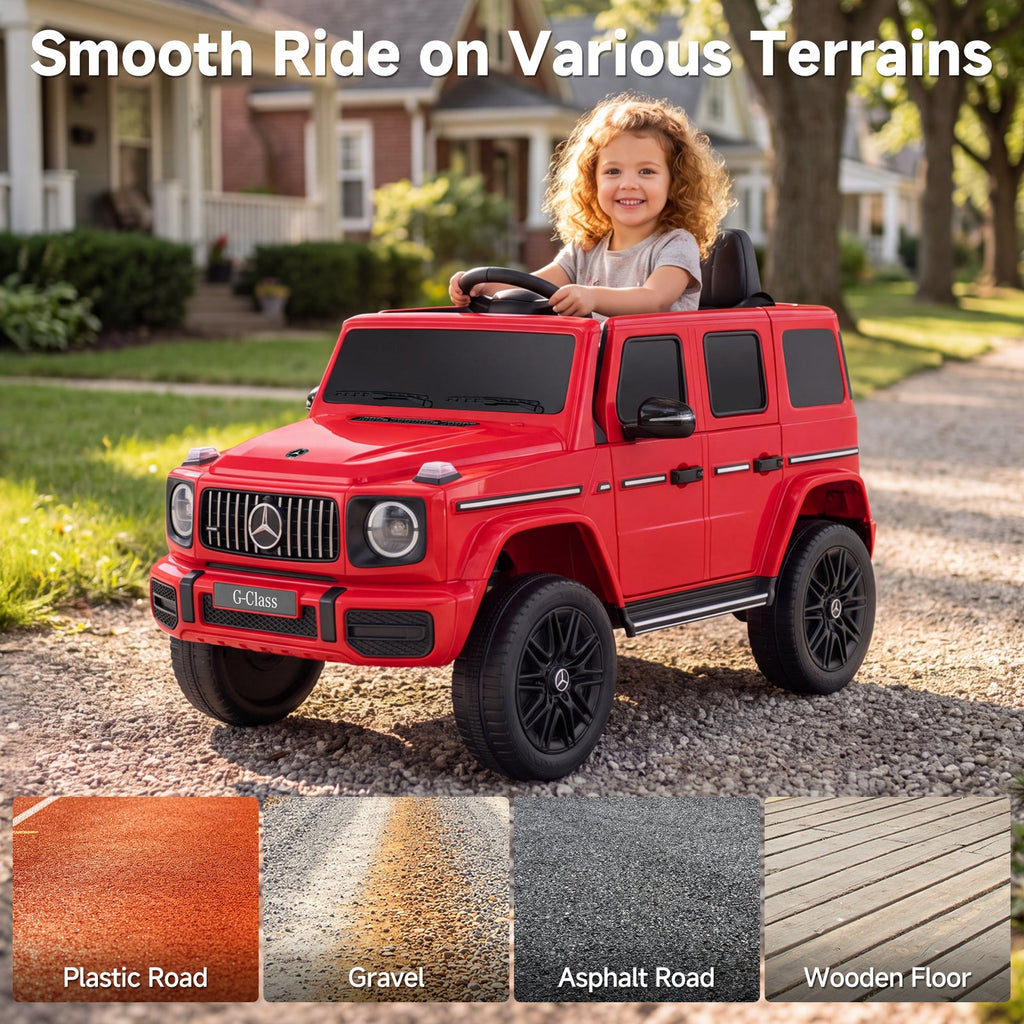 OLAKIDS 12V Licensed Mercedes-Benz G580 Electric Car for Kids 3+ Y