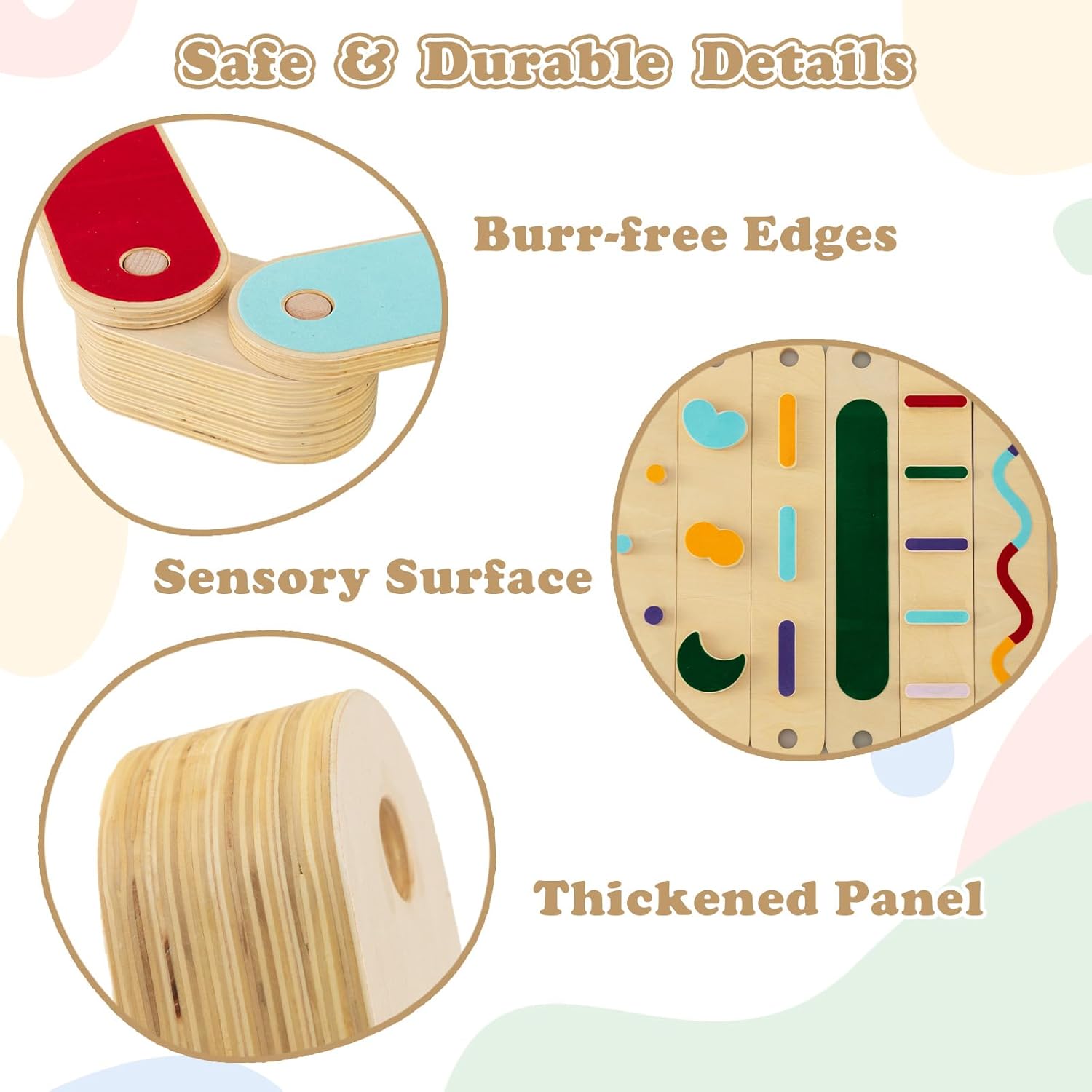 OLAKIDS Wooden Balance Beam Stepping Stones for Kids, Double-Sided Montessori 12 Piece for Toddler Indoor Outdoor