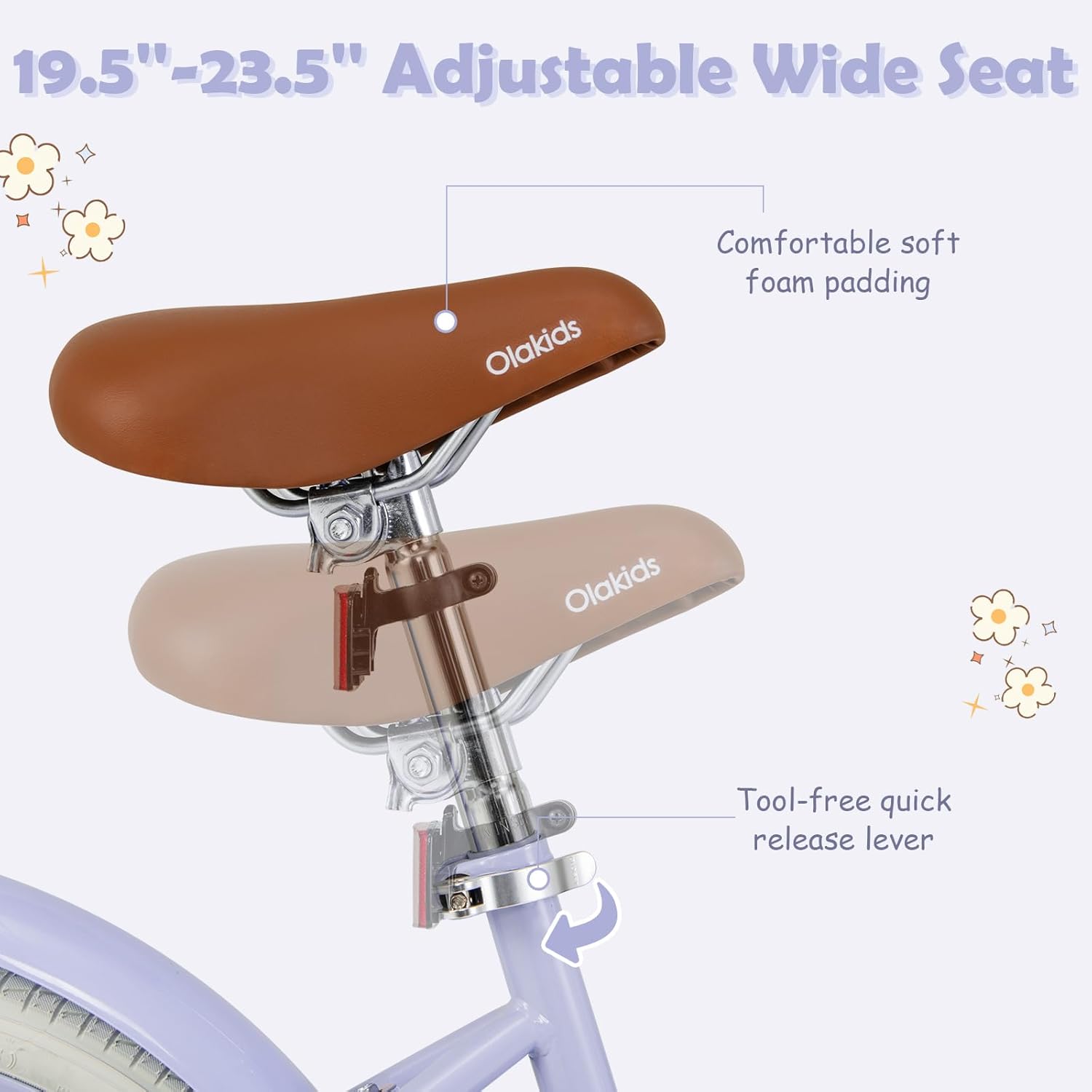 OLAKIDS Kids Bike 12/14/16/18 Inch with Training Wheels & Basket for Ages 3-8