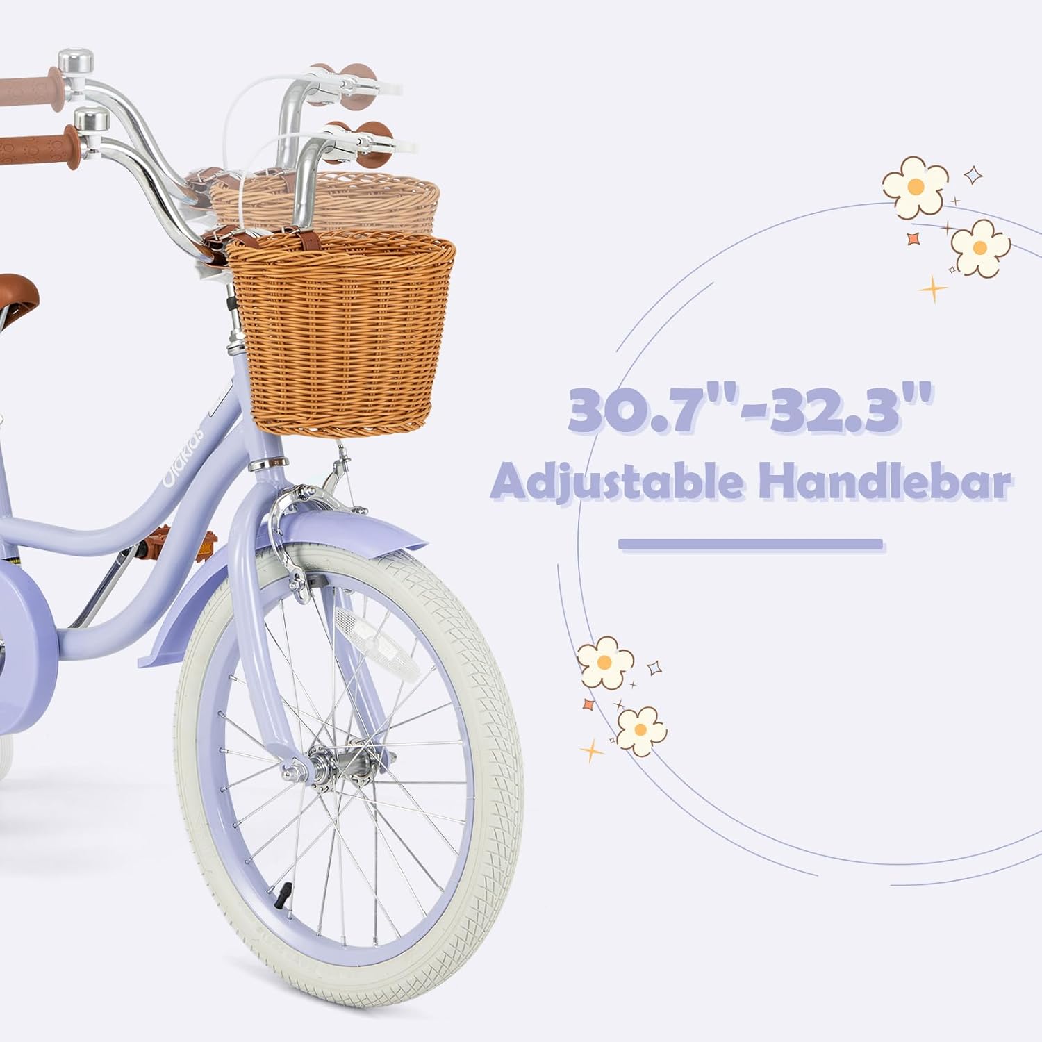 OLAKIDS Kids Bike 12/14/16/18 Inch with Training Wheels & Basket for Ages 3-8