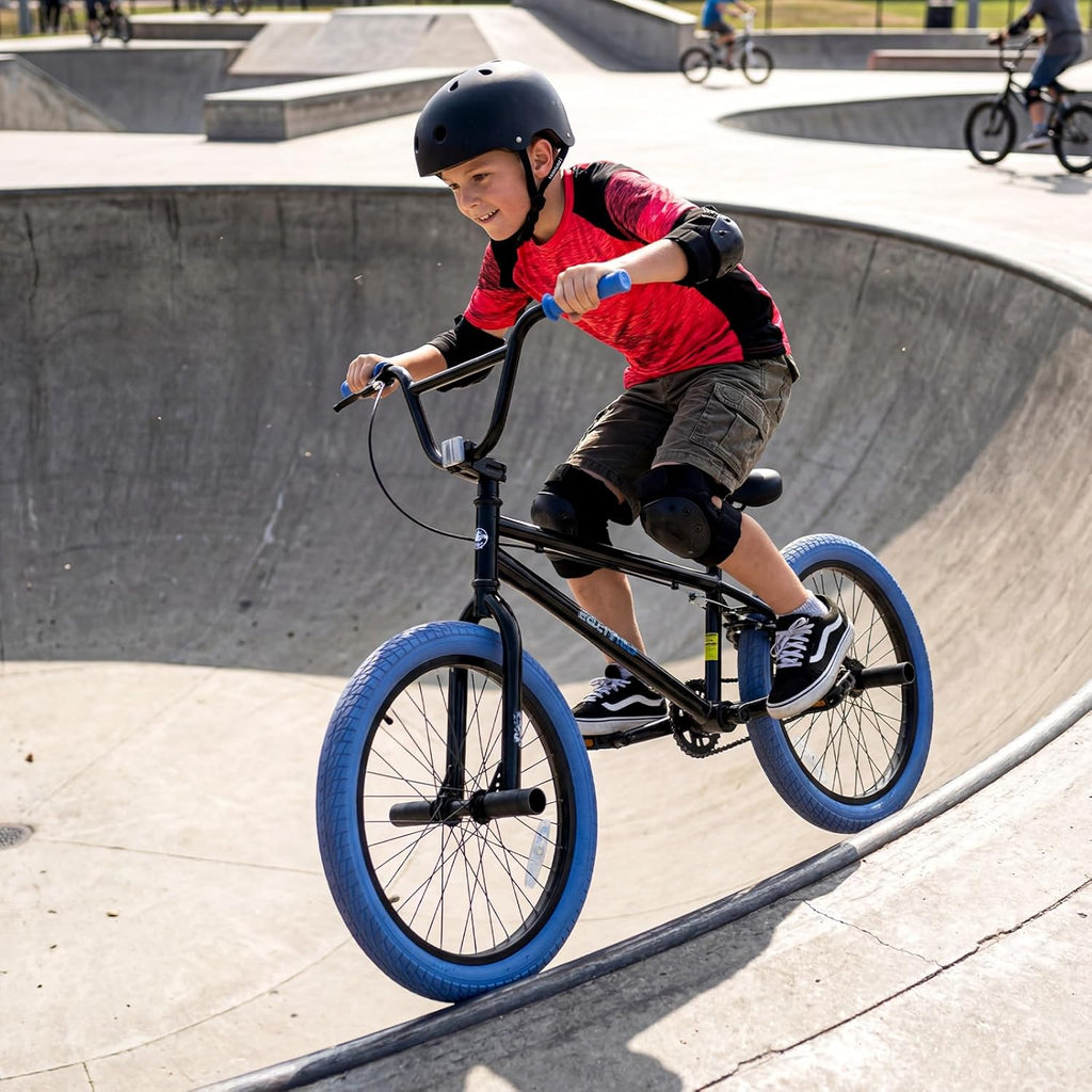 Olakids 20" Kids BMX Bike with 4 Pegs for Boys & Girls, Freestyle Bicycle with Adjustable Seat