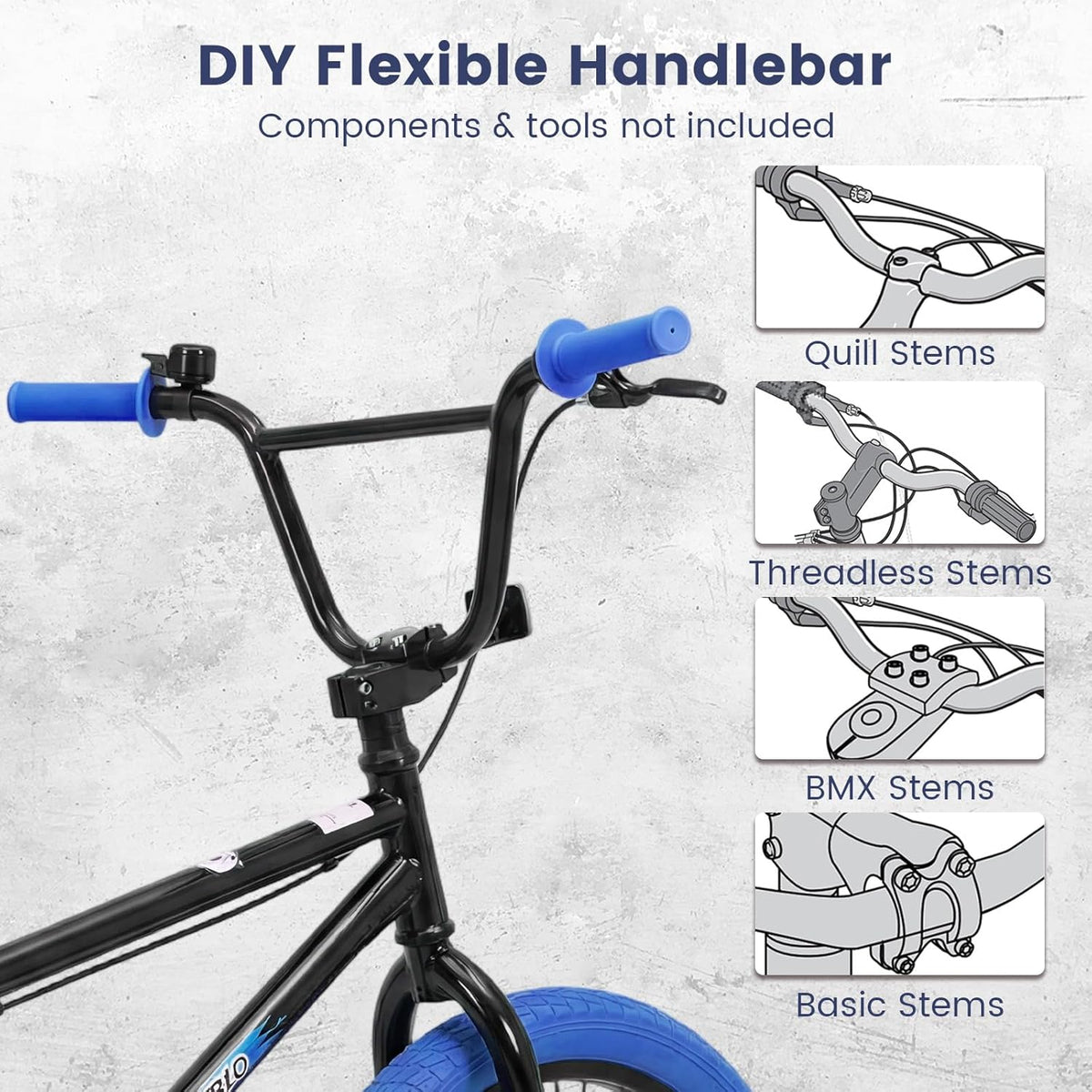 Olakids 20" Kids BMX Bike with 4 Pegs for Boys & Girls, Freestyle Bicycle with Adjustable Seat