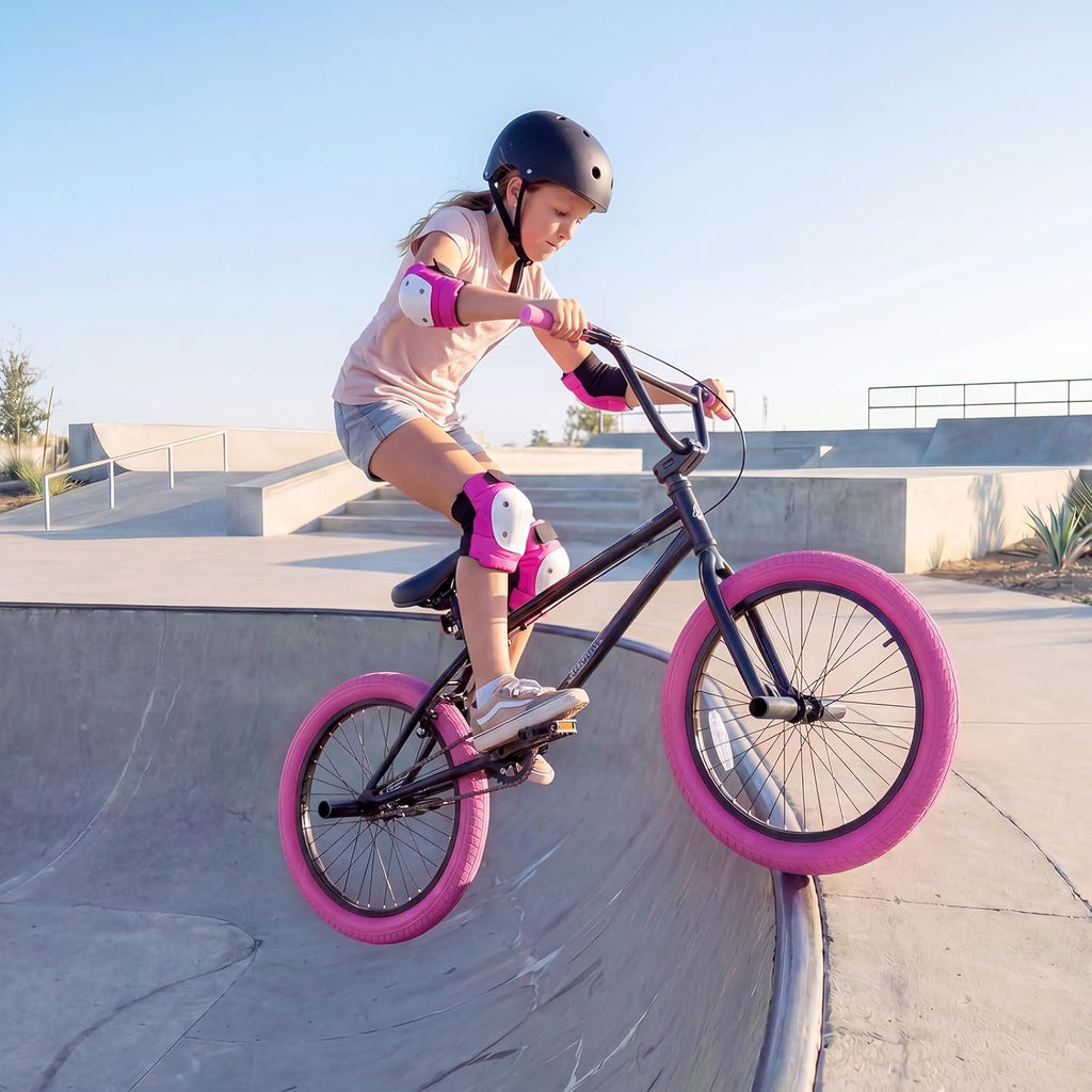 Olakids 20" Kids BMX Bike with 4 Pegs for Boys & Girls, Freestyle Bicycle with Adjustable Seat