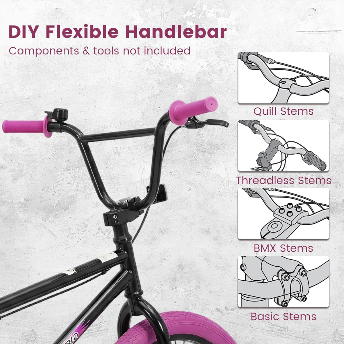 Olakids 20" Kids BMX Bike with 4 Pegs for Boys & Girls, Freestyle Bicycle with Adjustable Seat
