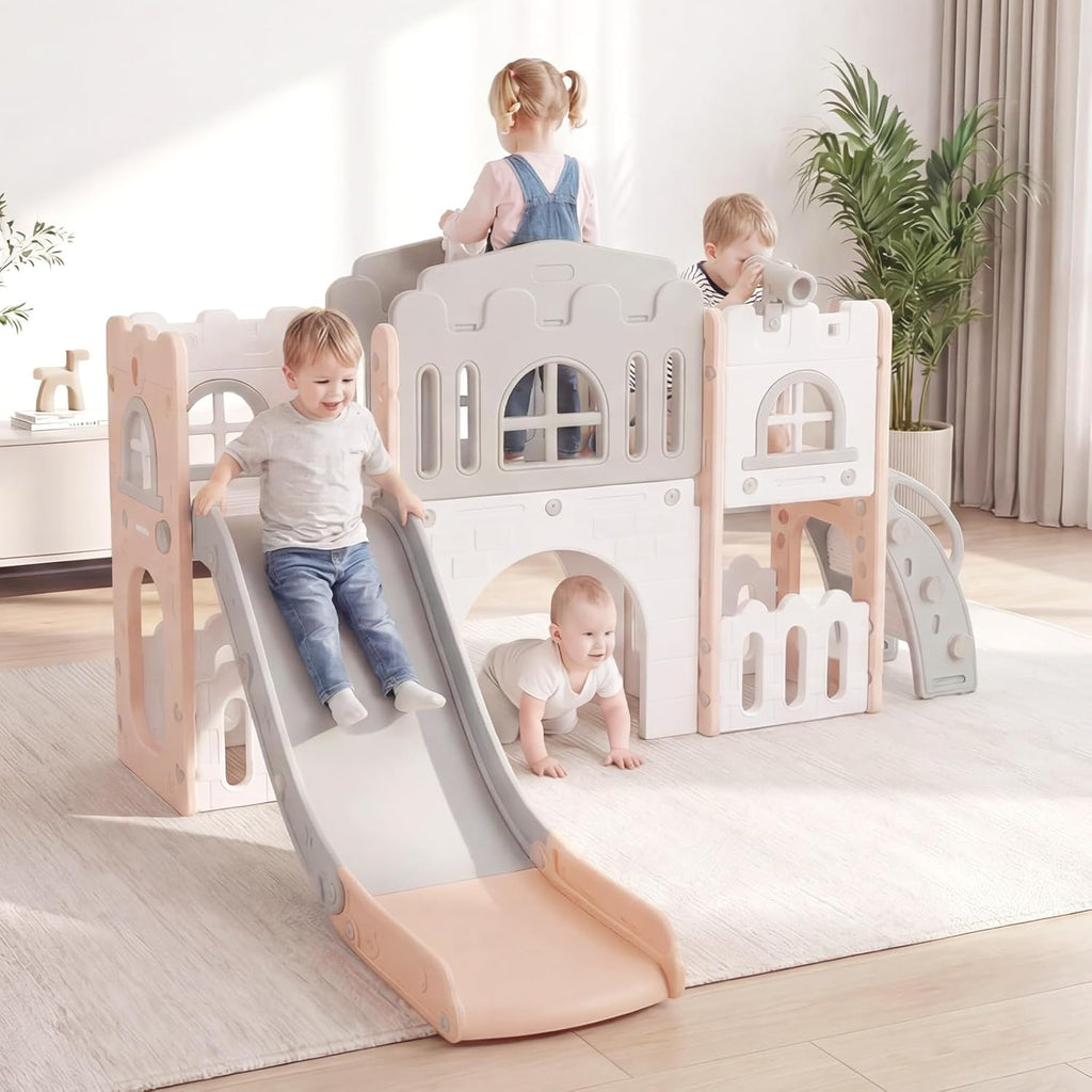 OLAKIDS Toddler Slide, 9 in 1 Kids Indoor Outdoor Playground for Boys Girls Aged 1+