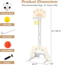 OLAKIDS Toddler Basketball Hoop, 3 in 1 Indoor Outdoor Play Set Gifts for Boys Girls