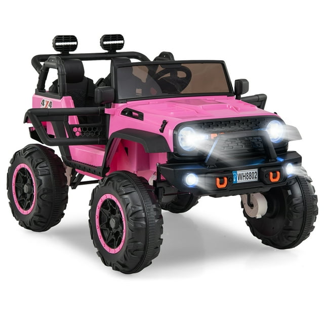 OLAKIDS 24V 2 Seater Ride on Truck 2WD/4WD Battery Powered for 3+ Boys and Girls