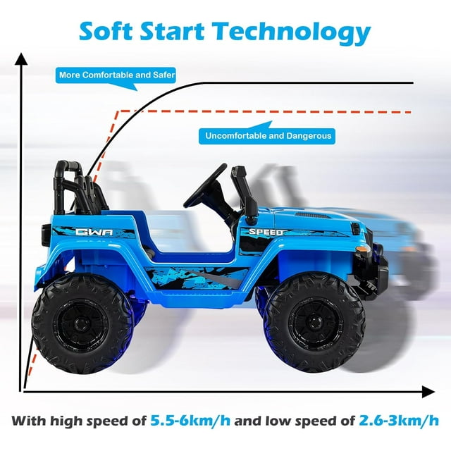 OLAKIDS Kids Ride on Truck 12V Electric Vehicle with Remote Control