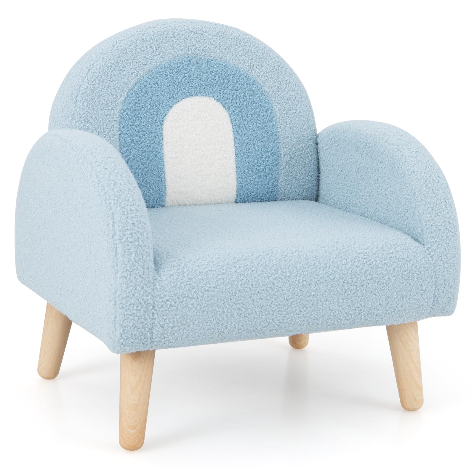 OLAKIDS Kids Sofa, Toddler Armchair with Solid Wooden Frame Anti-Tipping Design Plush Fabric