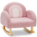 OLAKIDS Kids Sofa, Toddler Rocking Chair with Solid Wooden Frame, Anti-Tipping Design, Plush Fabric, Children Armchair OLAKIDS