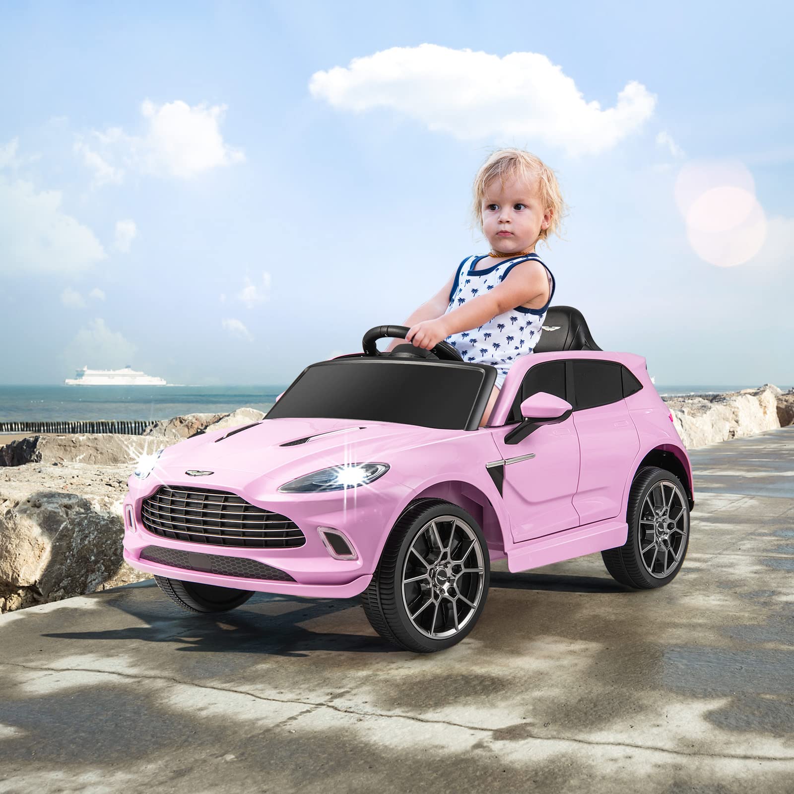 OLAKIDS Licensed Kids Ride on Car, 12V Electric Vehicle with Remote Control