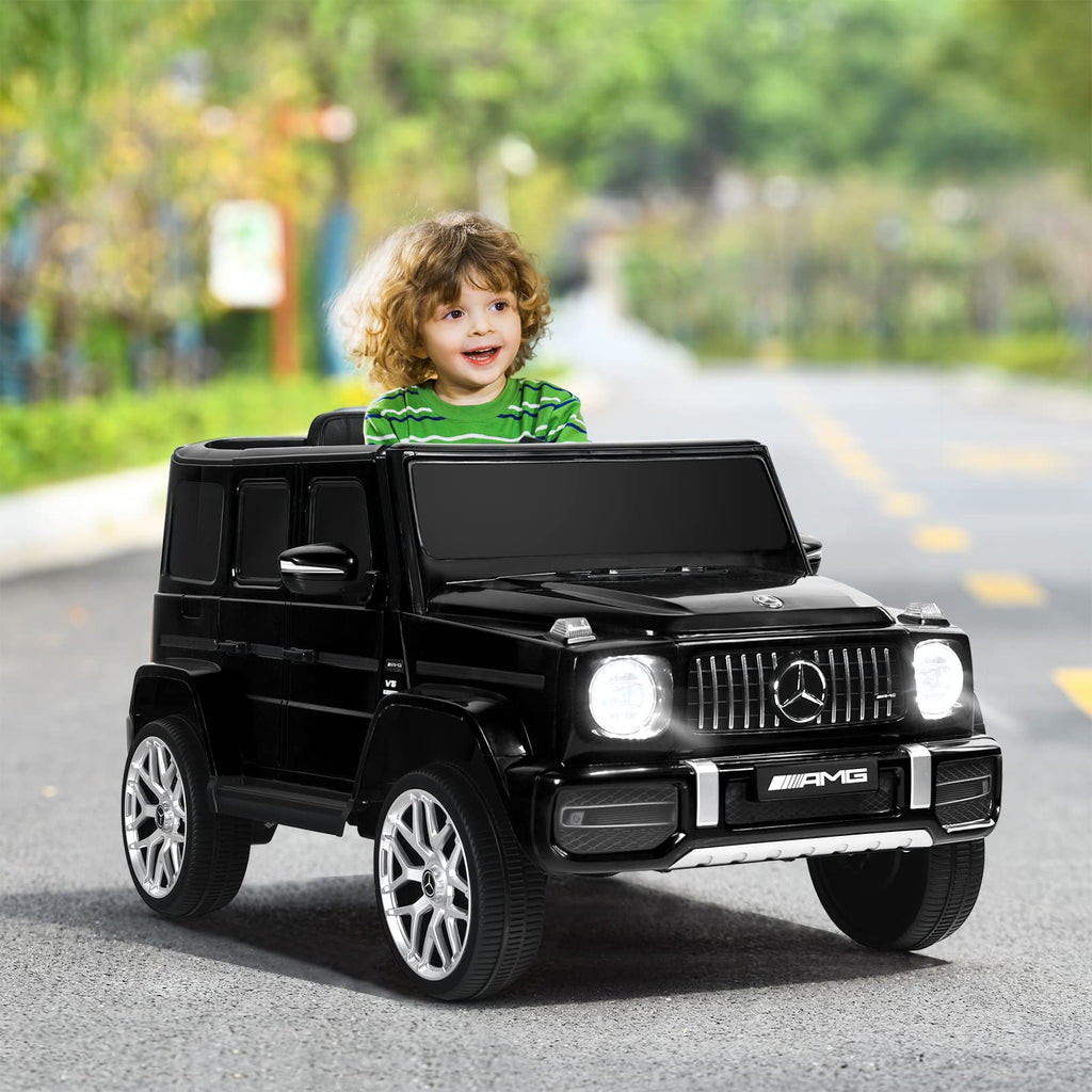 OLAKIDS 12V Kids Ride On Car, Licensed Mercedes Benz G63 Electric Vehicle with Remote Control, Double Open Doors, Music, Bluetooth, 2 Speeds, Wheels Suspension, Battery Powered Driving Toy OLAKIDS