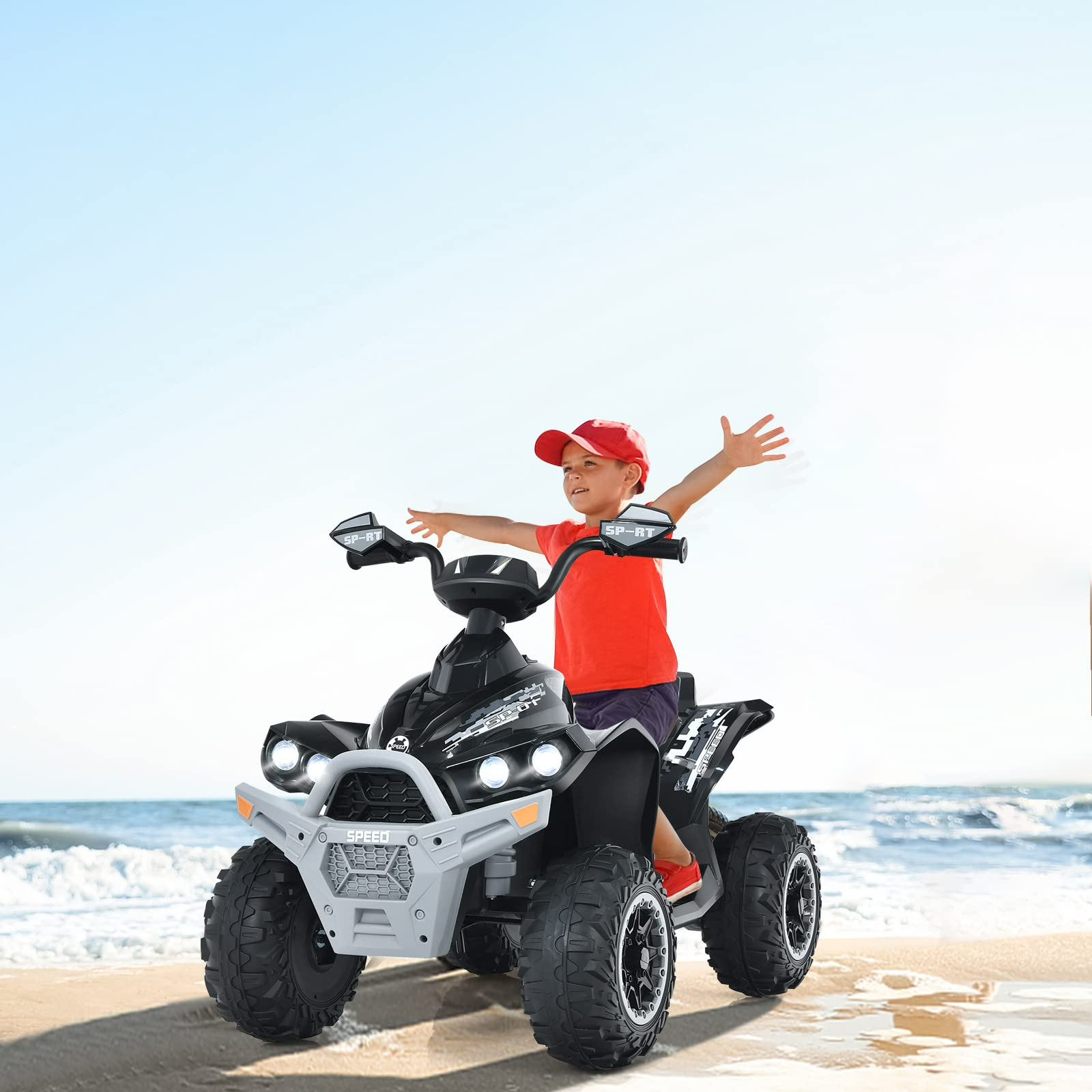 OLAKIDS Ride On ATV, 12V 4 Wheeler Battery Powered Toy Car for Toddlers OLAKIDS