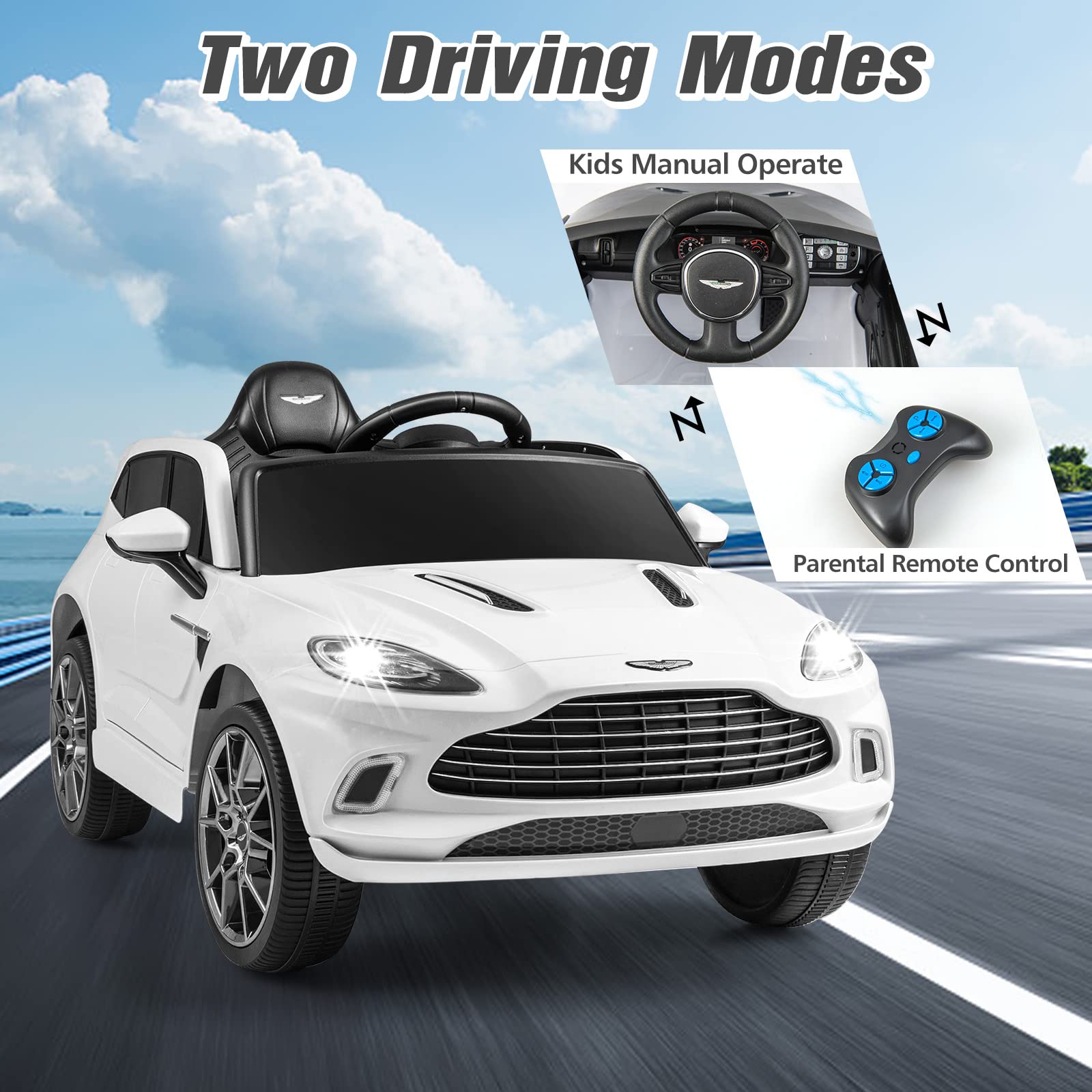 OLAKIDS Licensed Kids Ride on Car, 12V Electric Vehicle with Remote Control