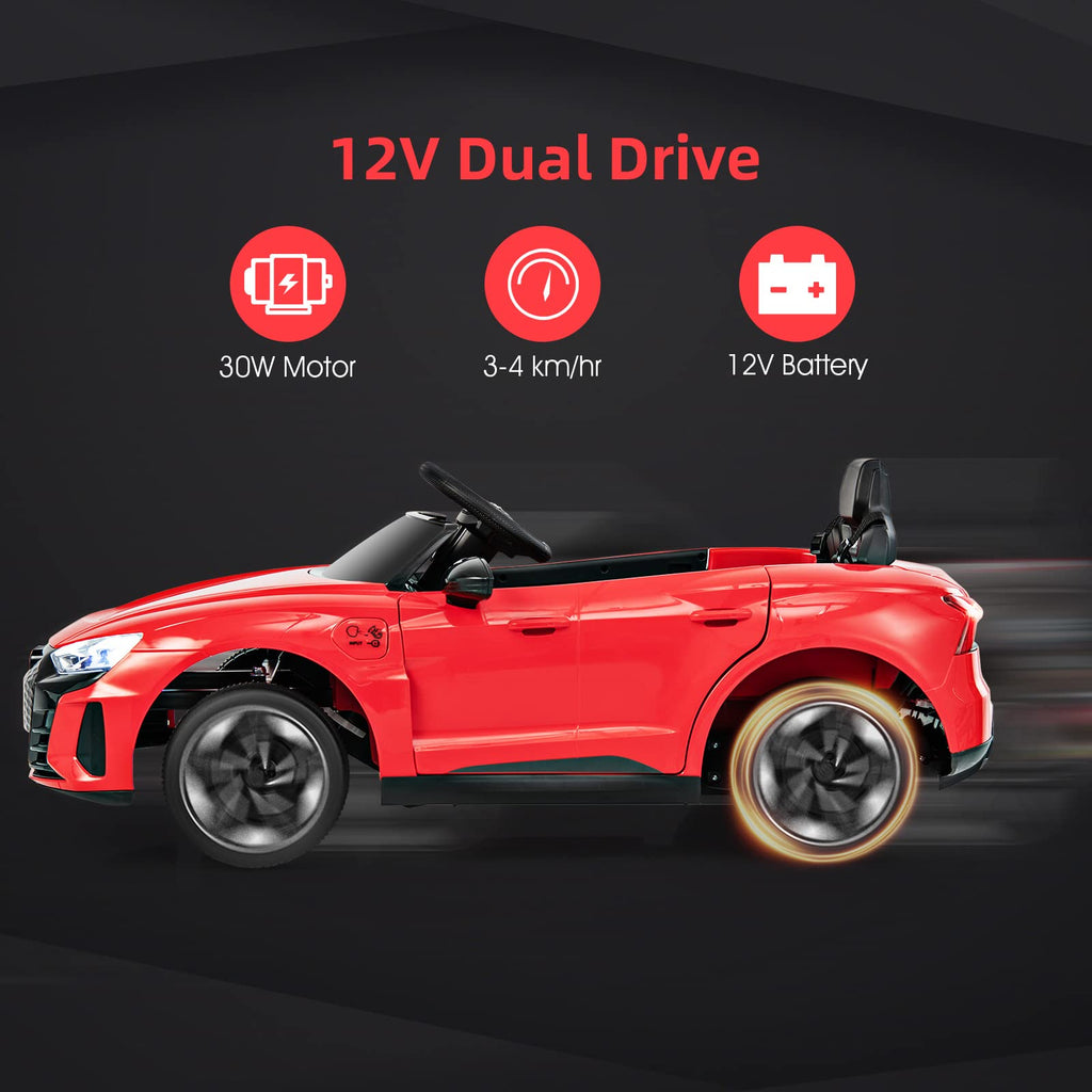 OLAKIDS 12V Kids Ride On Car, Licensed Audi RS e-tron GT Electric Vehicle with Remote Control OLAKIDS