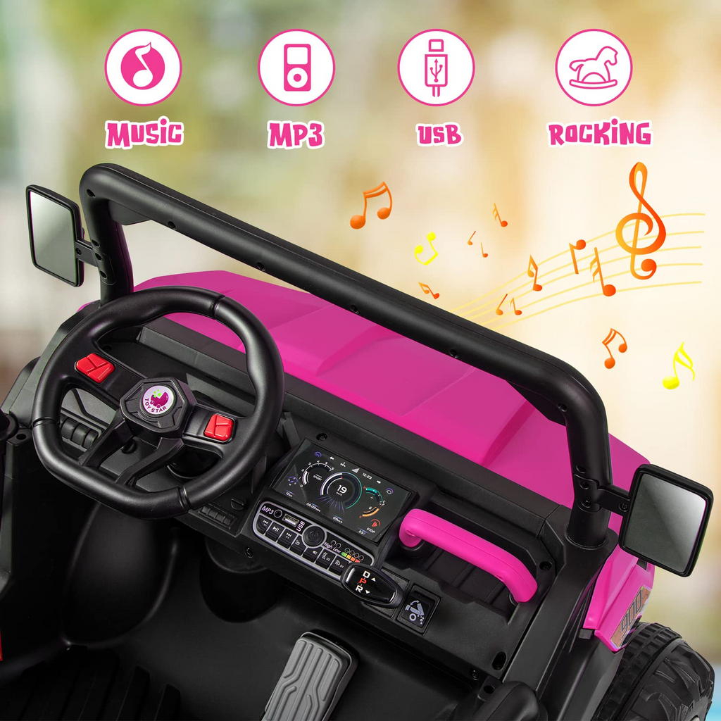 12V Electric Vehicle Dump Truck with Remote Control, Dump Bed and Extra Shovel OLAKIDS