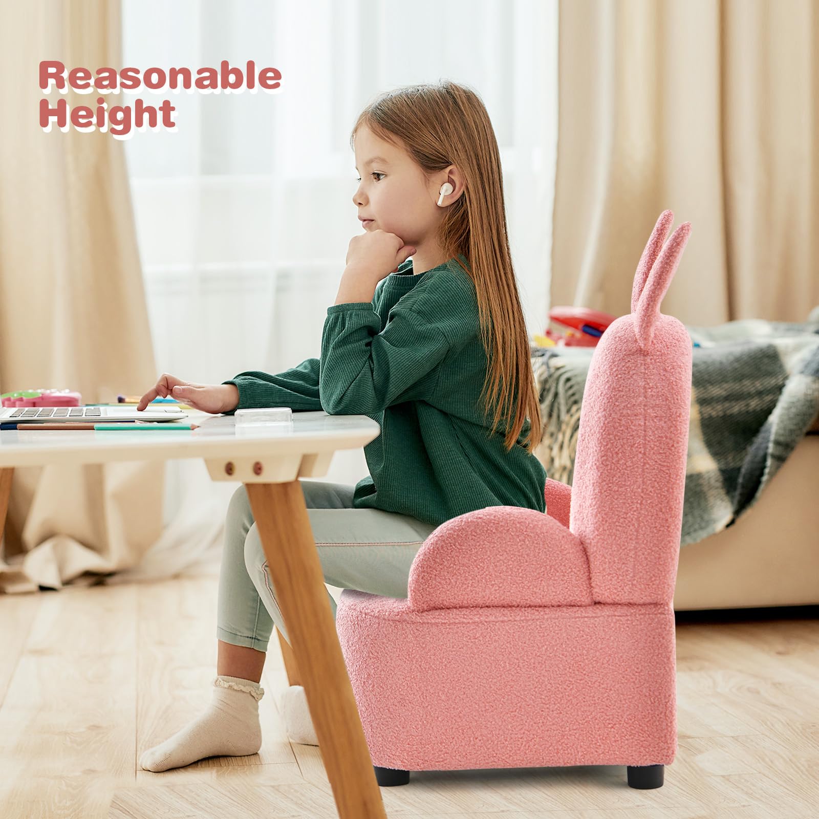 OLAKIDS Kids Sofa, Toddler Armchair Chair with Solid Sturdy Wood Construction Plush Fabric