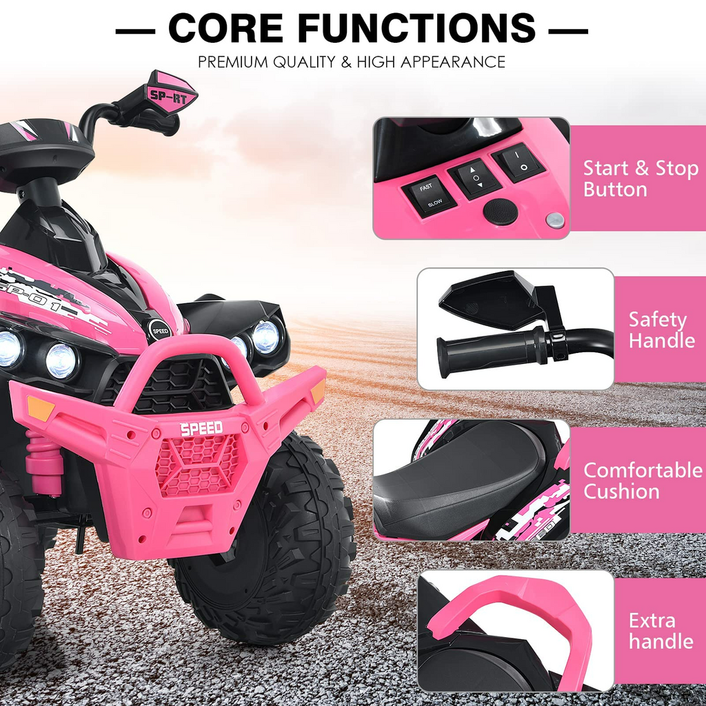 OLAKIDS Ride On ATV, 12V 4 Wheeler Battery Powered Toy Car for Toddlers OLAKIDS