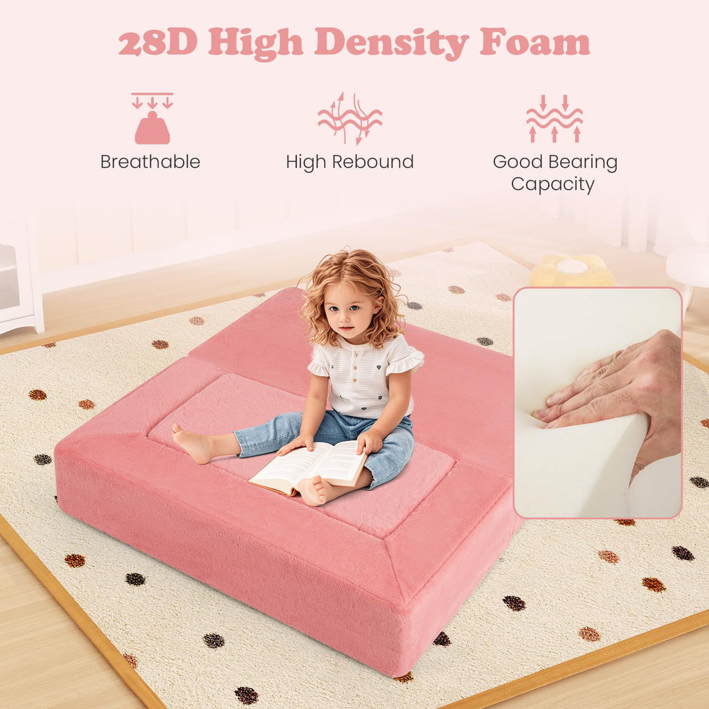 OLAKIDS Modular Kids Play Couch, Toddler Sectional Fort Building Sofa