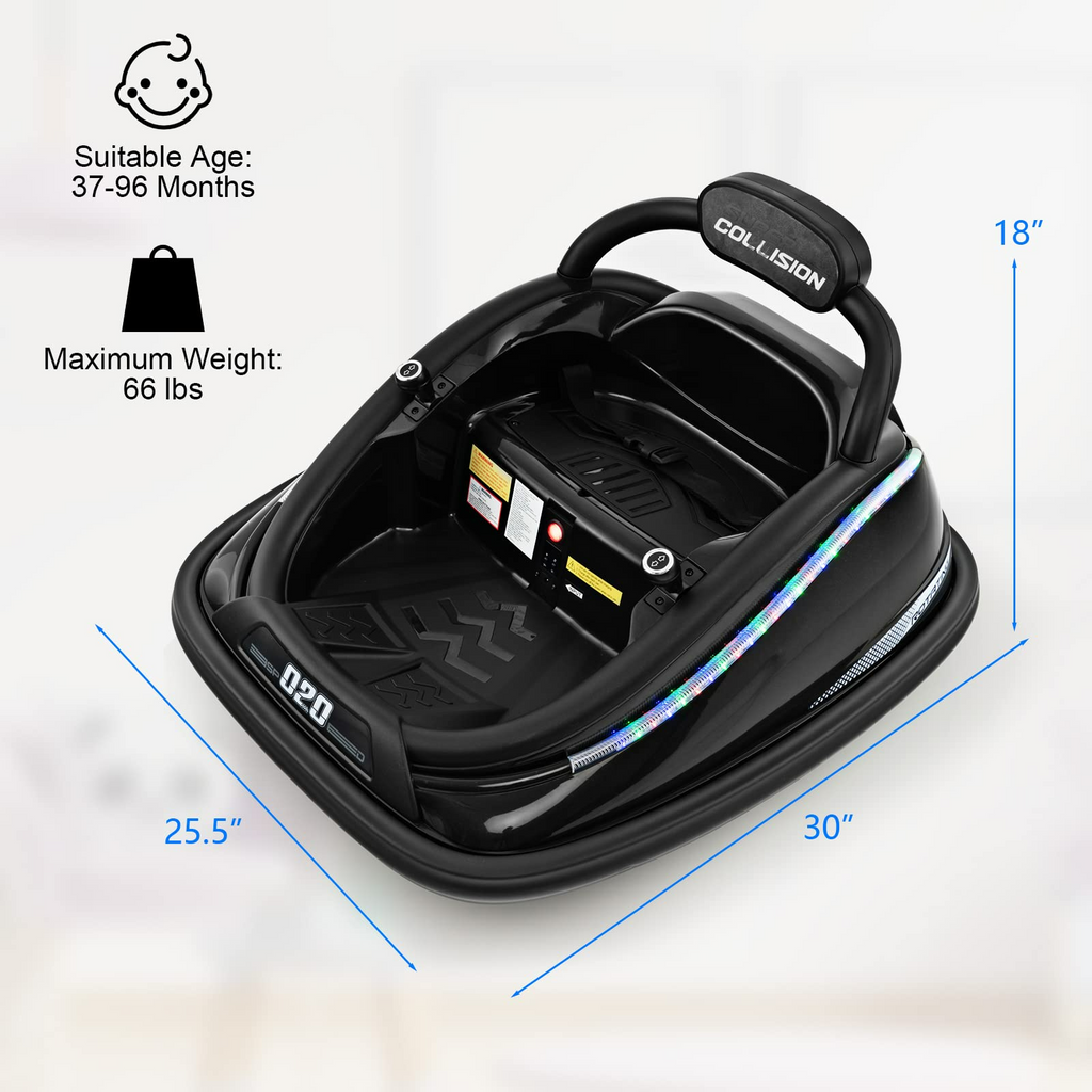 OLAKIDS Bumper Car for Toddlers, 12V Kids Electric Ride on Toy with Remote Control OLAKIDS