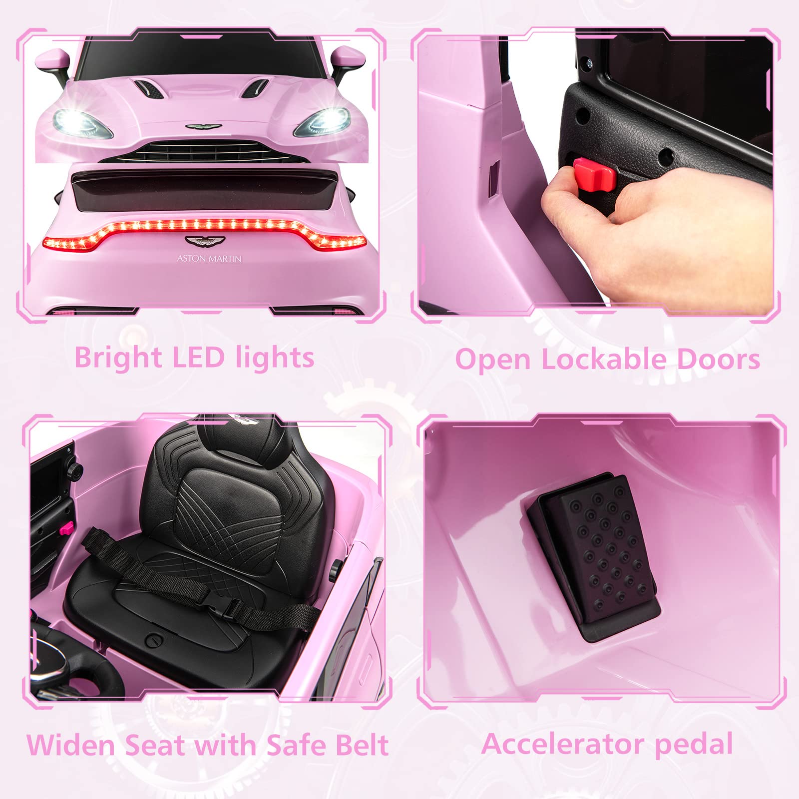 OLAKIDS Licensed Kids Ride on Car, 12V Electric Vehicle with Remote Control