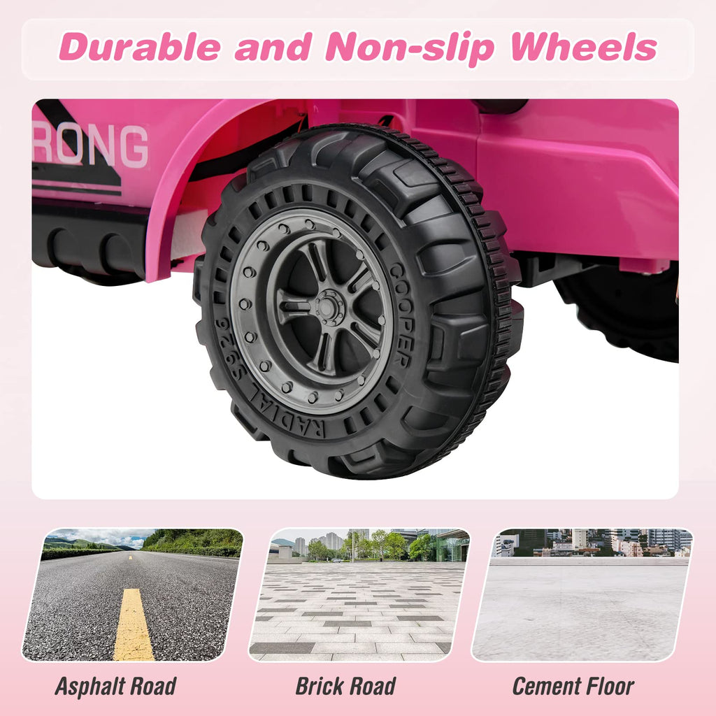 OLAKIDS Ride on Car, 12V 2 in 1 Kids Street Sweeper Truck Electric Vehicle with Remote Control